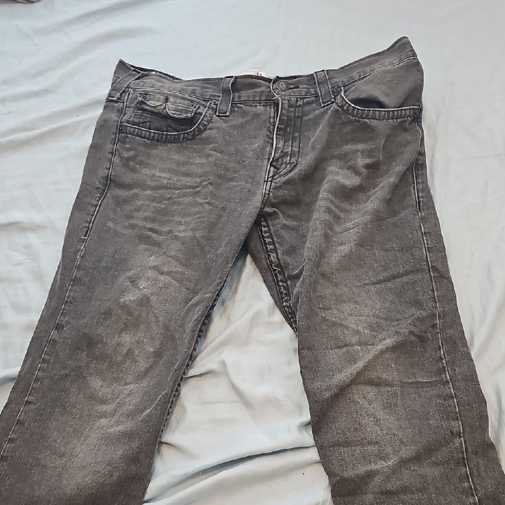 True Religion Gray/blackish Relaxed Jeans Vintage Style